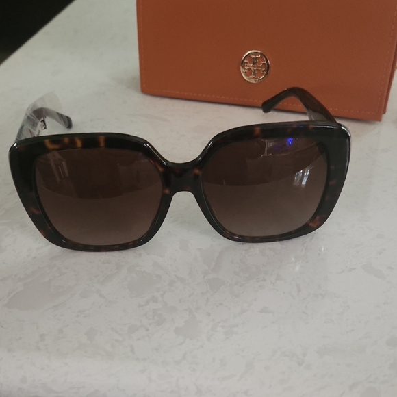 Tory Burch Brown and Orange Sunglasses main image 4